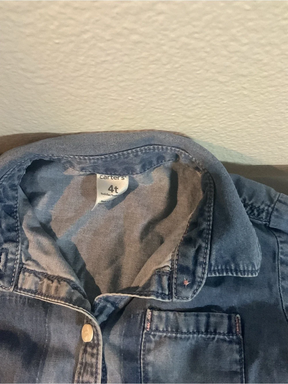 Carter's Medium Blue Denim Button-Front Shirt
